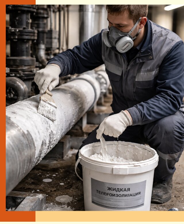 Утепление оборудования жидкой теплоизоляцией в Вольске