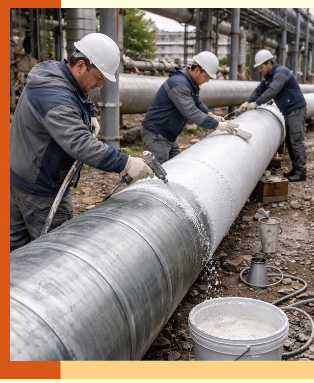 Утепление теплотрассы жидкой теплоизоляцией в Вольске