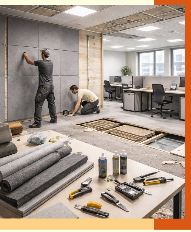 Профессиональная шумоизоляция офиса в Вольске от 6836 руб. за м2 | ТепломастерВль