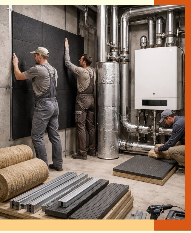 Шумоизоляция котельной в Вольске от 6583 руб. под ключ | Профессиональная звукоизоляция — ТепломастерВль