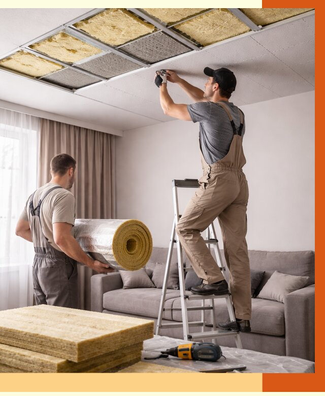 Шумоизоляция потолка в Вольске от 2279 руб. под ключ | Профессионально — ТепломастерВль