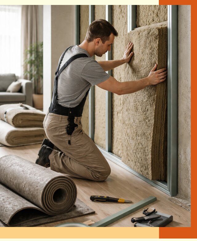 Шумоизоляция перегородок в Вольске от 1671 руб. за м2 — ТепломастерВль