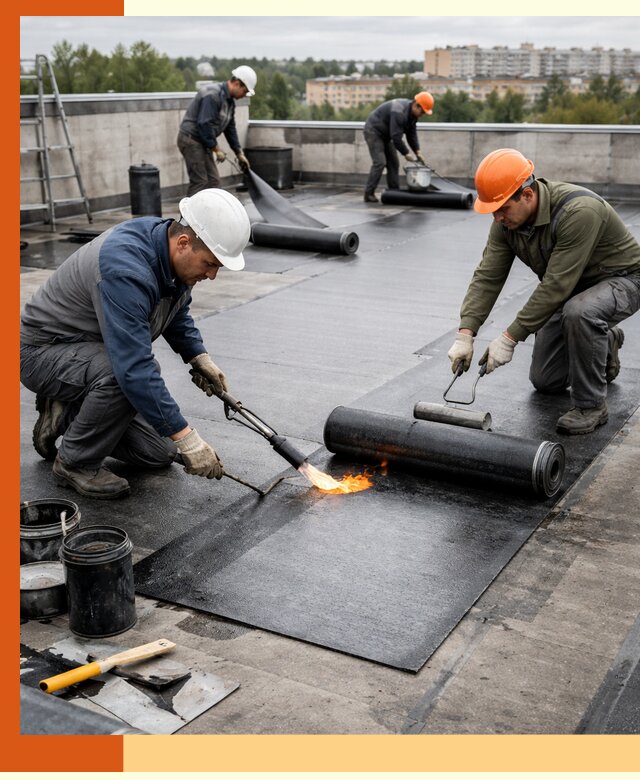 Профессиональная гидроизоляция плоской кровли в Вольске
