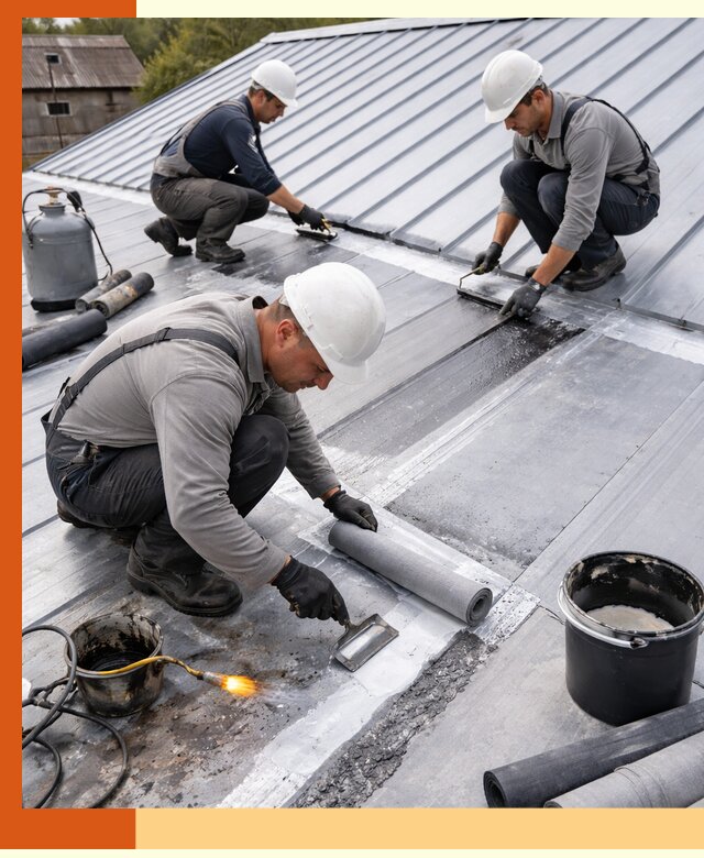 Гидроизоляция металлической кровли с гарантией в Вольске