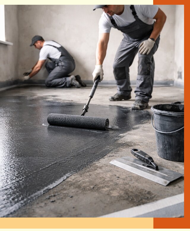 Профессиональная гидроизоляция пола в Вольске от 8608 руб. под ключ | ТепломастерВль