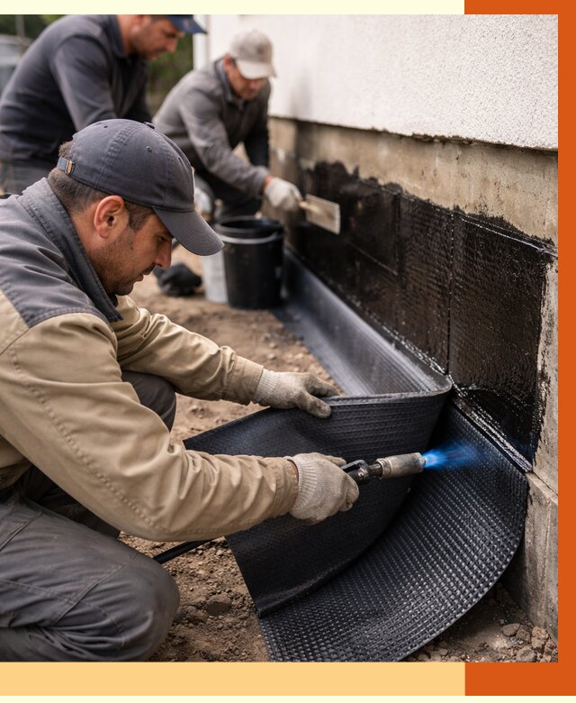 Гидроизоляция цоколя и отмостки в Вольске от 8608 руб. — ТепломастерВль