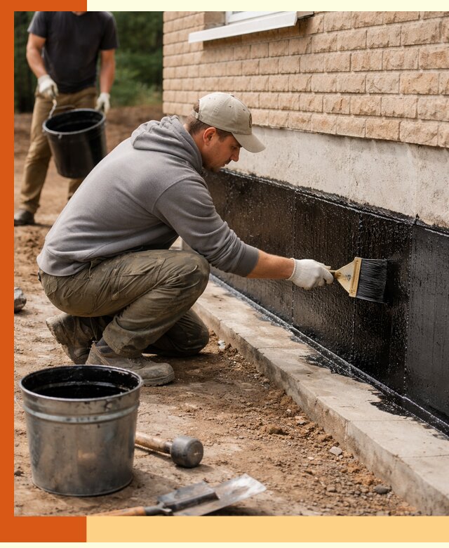 Гидроизоляция цоколя домов и зданий в Вольске эффективными методами