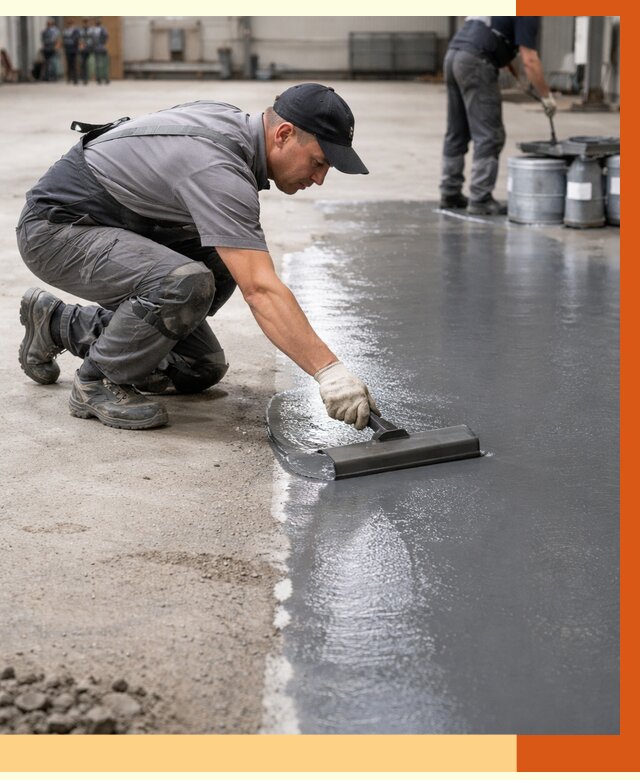 Гидроизоляция промышленного пола в Вольске от 1215 руб./м2 — ТепломастерВль специалисты под ключ