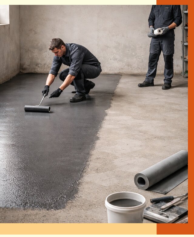 Гидроизоляция гаражного пола в Вольске от 3544 руб./м² — ТепломастерВль профессионально