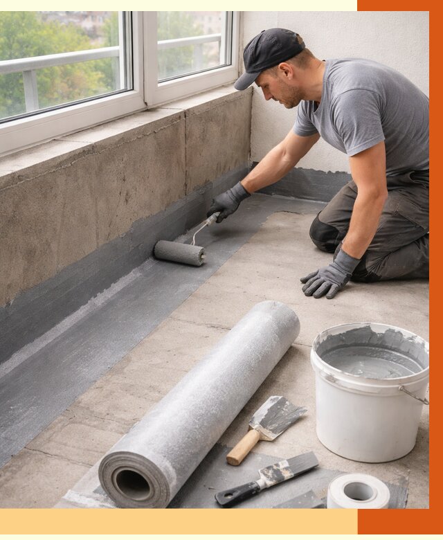 Профессиональная гидроизоляция балкона в Вольске от 4253 руб. | ТепломастерВль