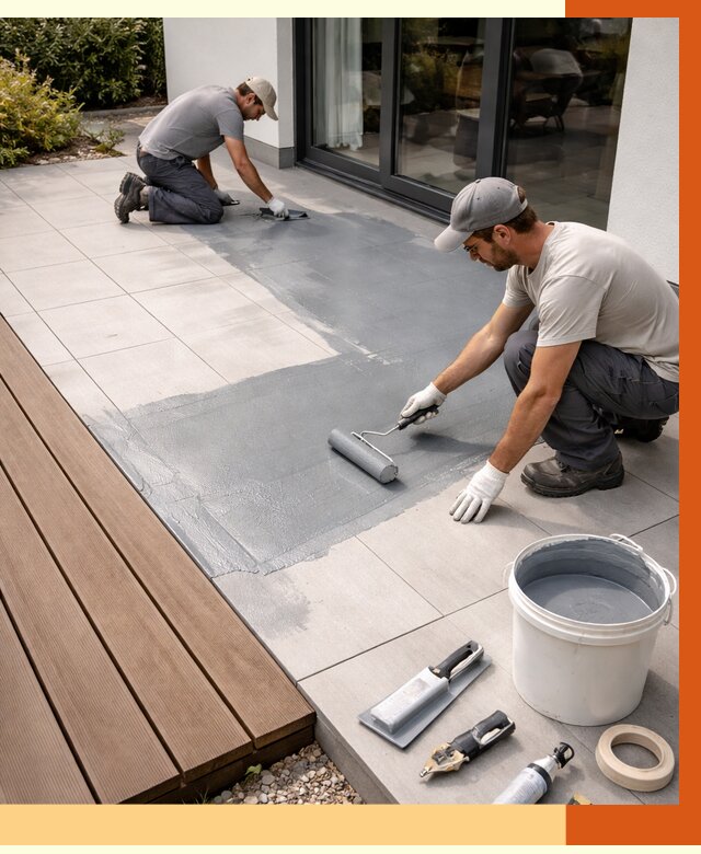 Гидроизоляция террасы в Вольске под ключ от 7595 руб./м² | ТепломастерВль