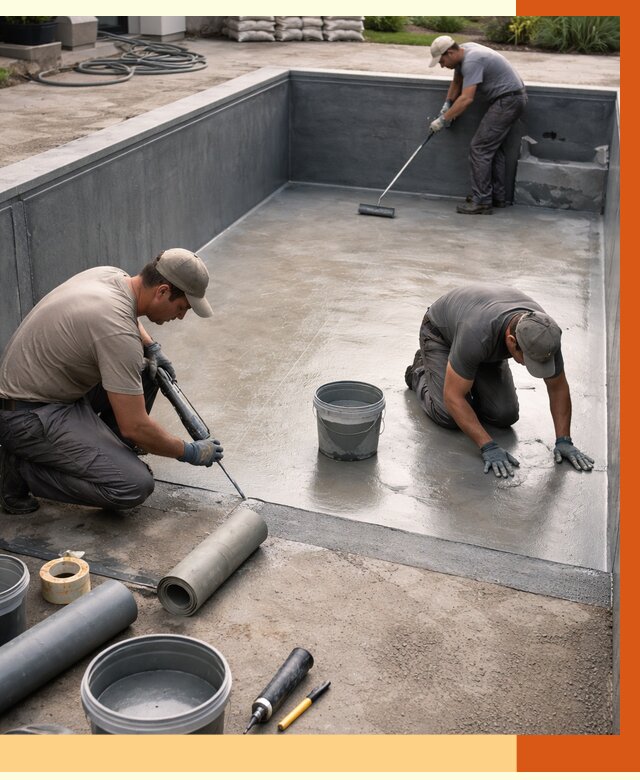 Профессиональная гидроизоляция бассейна в Вольске от 6583 руб. за м2 | ТепломастерВль