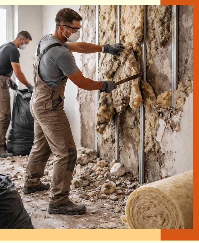 Демонтаж старого утеплителя в Вольске от 3544 руб. — работы под ключ | ТепломастерВль