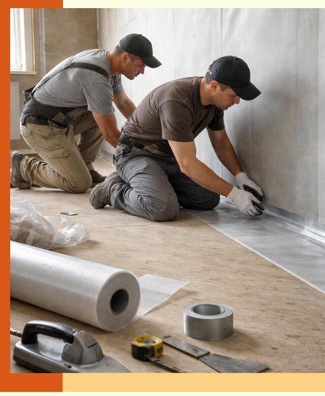 Монтаж пароизоляции для дома и помещений в Вольске