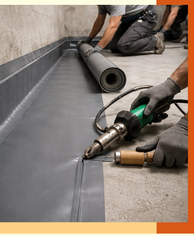 Монтаж гидроизоляционной мембраны в Вольске от 1008 руб/м2 | ТепломастерВль