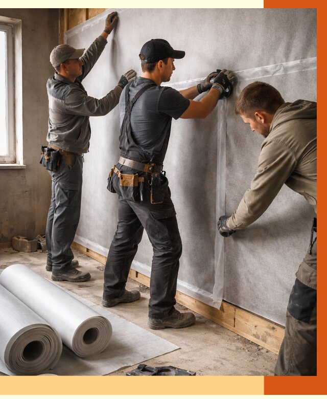 Монтаж ветроизоляции в Вольске от 4557 руб./м2 — профессионально | ТепломастерВль