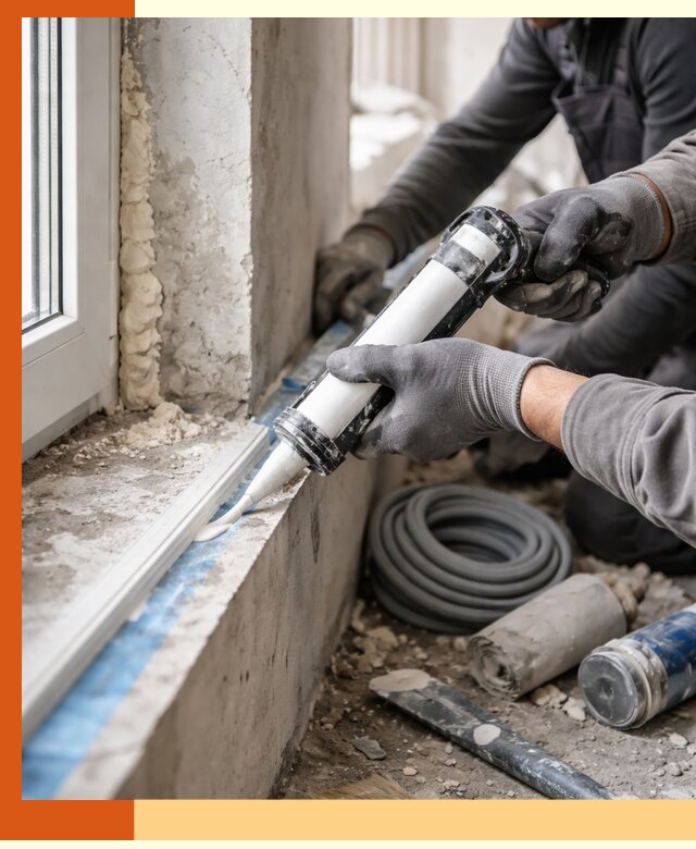 Герметизация стыков и примыканий зданий в Вольске