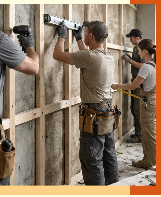 Монтаж обрешетки под утепление в Вольске от 1165 руб/м² | Заказать у ТепломастерВль