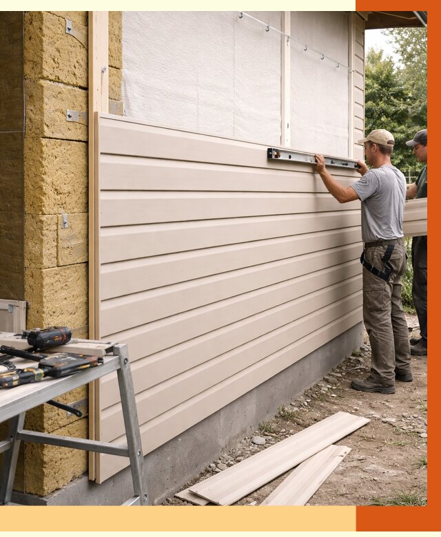 Монтаж сайдинга после утепления в Вольске от 1873 руб. — обшивка и облицовка | ТепломастерВль